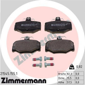 ZIMMERMANN 21545.155.1 Pastillas de freno Trasero para