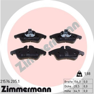 ZIMMERMANN 21576.205.1 Pastiglie freno Anteriore per