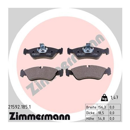 ZIMMERMANN 21592.185.1 Plaquettes de frein Arrière pour
