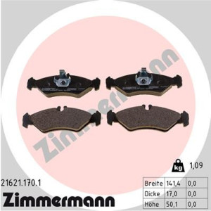 ZIMMERMANN 21621.170.1 Brzdové platničky Zadné pre
