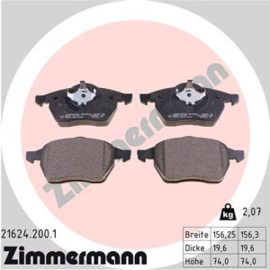 ZIMMERMANN 21624.200.1 Plaquettes de frein Avant pour