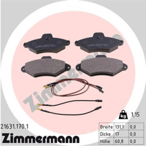 ZIMMERMANN 21631.170.1 Brake Pads Set Front for