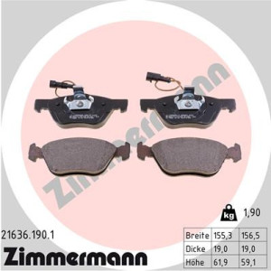 ZIMMERMANN 21636.190.1 Pastillas de freno
