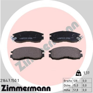 ZIMMERMANN 21647.150.1 Pastillas de freno Delantero para