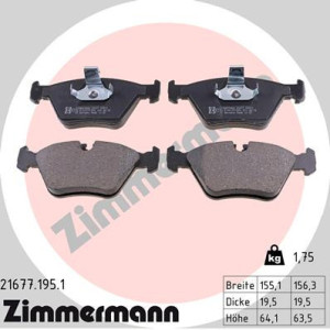 ZIMMERMANN 21677.195.1 Pastillas de freno Delantero para