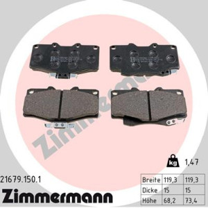 ZIMMERMANN 21679.150.1 Pastillas de freno Delantero para