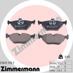 ZIMMERMANN 21691.170.1 Pastiglie freno Posteriore per
