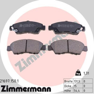 ZIMMERMANN 21697.150.1 Pastillas de freno Delantero para