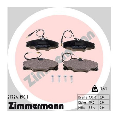 ZIMMERMANN 21724.190.1 Pastiglie freno Anteriore per