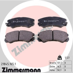 ZIMMERMANN 21845.165.1 Brzdové platničky Predné pre
