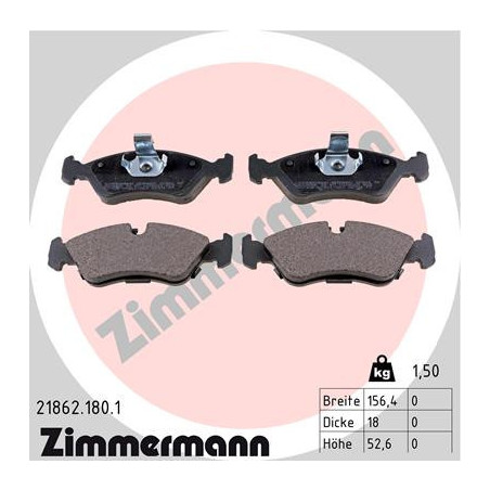 ZIMMERMANN 21862.180.1 Brzdové destičky Přední pro