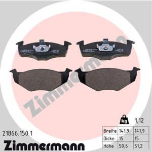 ZIMMERMANN 21866.150.1 Brzdové platničky Predné pre