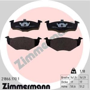 ZIMMERMANN 21866.170.1 Brzdové platničky Predné pre