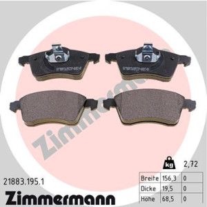 ZIMMERMANN 21883.195.1 Klocki hamulcowe