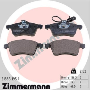 ZIMMERMANN 21885.195.1 Brake Pads Set Front for