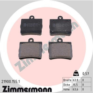 ZIMMERMANN 21900.155.1 Klocki hamulcowe Tył dla