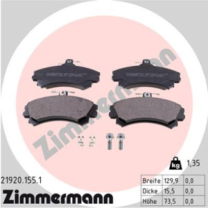 ZIMMERMANN 21920.155.1 Brzdové platničky Predné pre