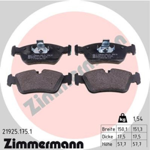 ZIMMERMANN 21925.175.1 Brzdové platničky Predné pre