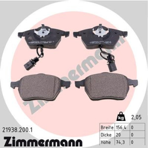 ZIMMERMANN 21938.200.1 Pastillas de freno Delantero para
