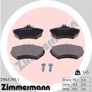 ZIMMERMANN 21945.195.1 Pastillas de freno Delantero para