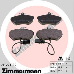 ZIMMERMANN 21945.195.2 Pastillas de freno