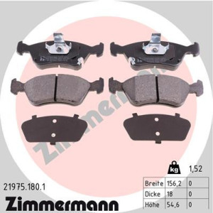 ZIMMERMANN 21975.180.1 Brzdové platničky Predné pre