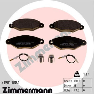 ZIMMERMANN 21981.180.1 Brzdové platničky Predné pre