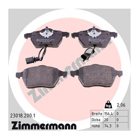 ZIMMERMANN 23018.200.1 Brzdové destičky