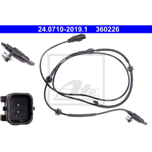 ATE 24.0710-2019.1 Capteur ABS vitesse de roue arrière pour 407 C6