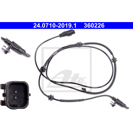 ATE 24.0710-2019.1 ABS Wheel Speed Sensor Rear for 407 C6