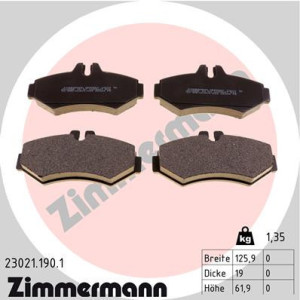 ZIMMERMANN 23021.190.1 Pastiglie freno Posteriore per