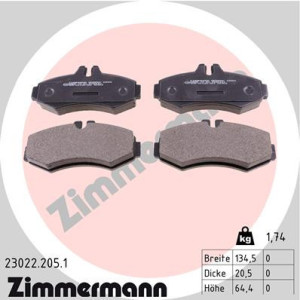 ZIMMERMANN 23022.205.1 Pastillas de freno