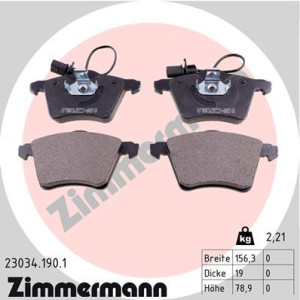 ZIMMERMANN 23034.190.1 Brzdové destičky Přední pro