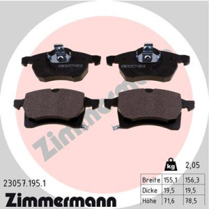 ZIMMERMANN 23057.195.1 Pastiglie freno Anteriore per