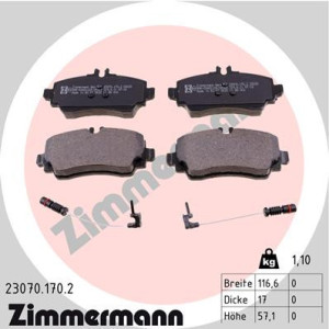 ZIMMERMANN 23070.170.2 Pastiglie freno Anteriore per