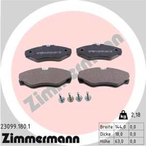 ZIMMERMANN 23099.180.1 Brzdové platničky Predné pre