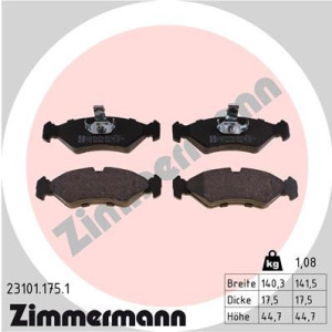 ZIMMERMANN 23101.175.1 Pastiglie freno Anteriore per