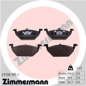 ZIMMERMANN 23130.195.1 Plaquettes de frein Avant pour
