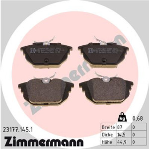 ZIMMERMANN 23177.145.1 Pastillas de freno Trasero para