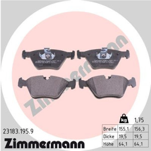 ZIMMERMANN 23183.195.9 Brake Pads Set Front for