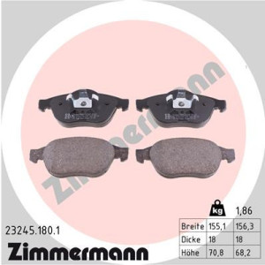 ZIMMERMANN 23245.180.1 Brzdové destičky