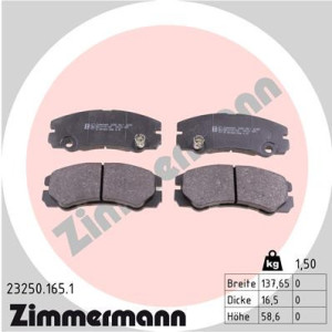 ZIMMERMANN 23250.165.1 Klocki hamulcowe Przód dla