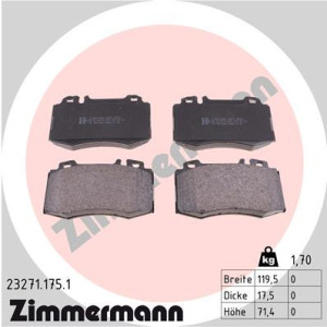 ZIMMERMANN 23271.175.1 Brzdové platničky Predné pre