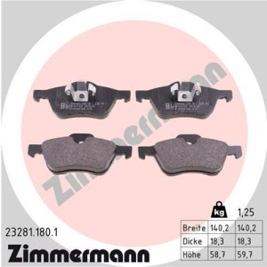ZIMMERMANN 23281.180.1 Brzdové destičky