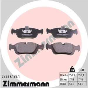 ZIMMERMANN 23287.175.1 Brzdové platničky Predné pre