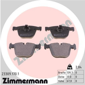 ZIMMERMANN 23309.170.1 Klocki hamulcowe Tył dla