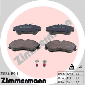 ZIMMERMANN 23346.190.1 Pastillas de freno