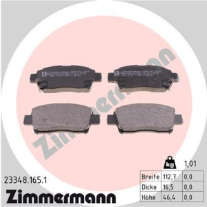 ZIMMERMANN 23348.165.1 Pastillas de freno