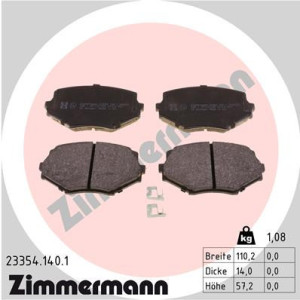 ZIMMERMANN 23354.140.1 Plaquettes de frein Avant pour