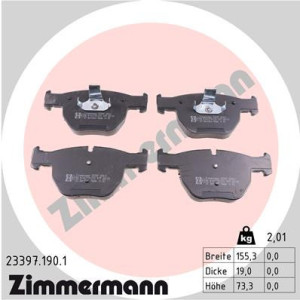 ZIMMERMANN 23397.190.1 Pastillas de freno Delantero para